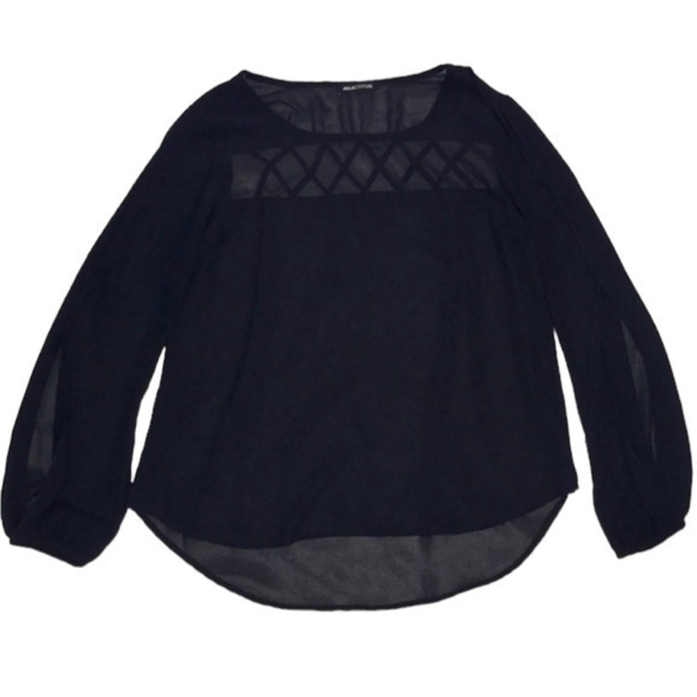 Jelly Couture High Low Long Sleeve Blouse